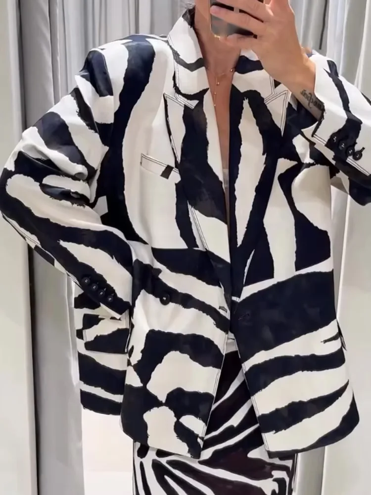 Hh женский костюм в полоску зебры с карманами - Фотография_6