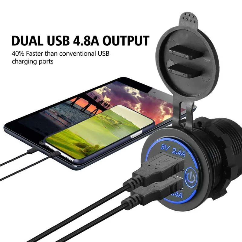 Автомобильное зарядное устройство с сенсорным управлением