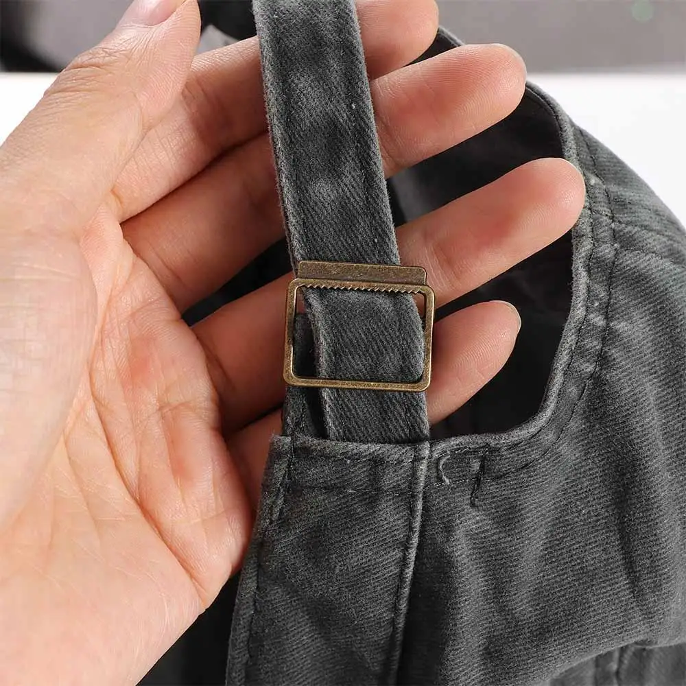 Сплошной цвет, классическая солнцезащитная плоская винтажная шляпа унисекс - Фотография_3