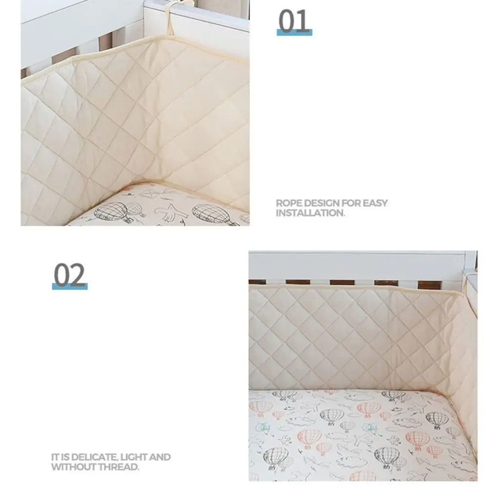 Утолщенная хлопковая защита для кроватки - Фотография_4