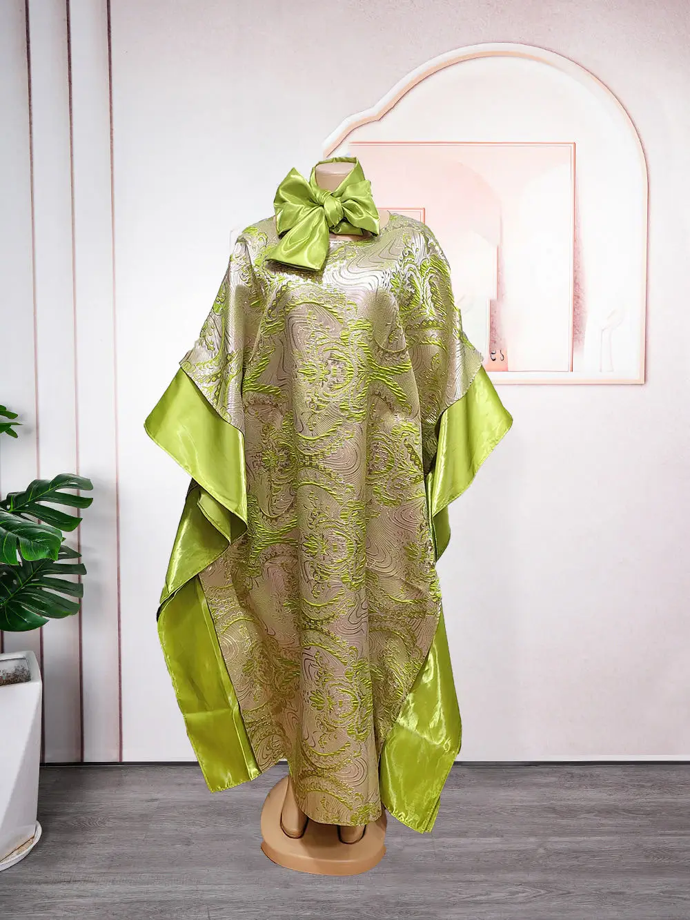 Платье-кафтан абая с v-образным - Фотография_6