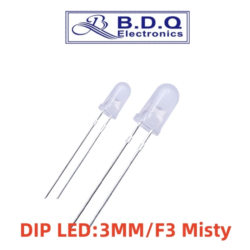 Dip led 3 мм f3 туманная красная