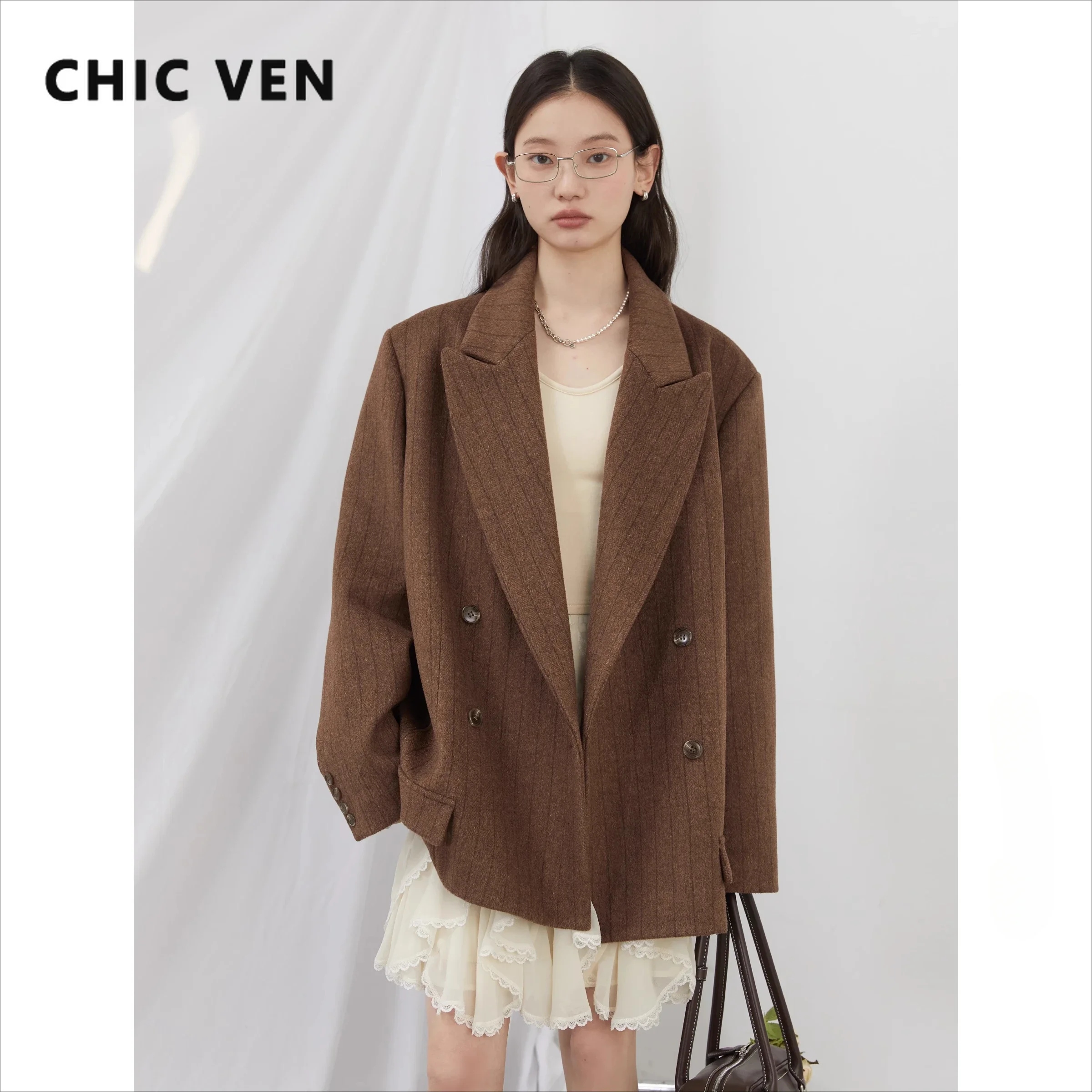 Женский шерстяной пиджак chic ven