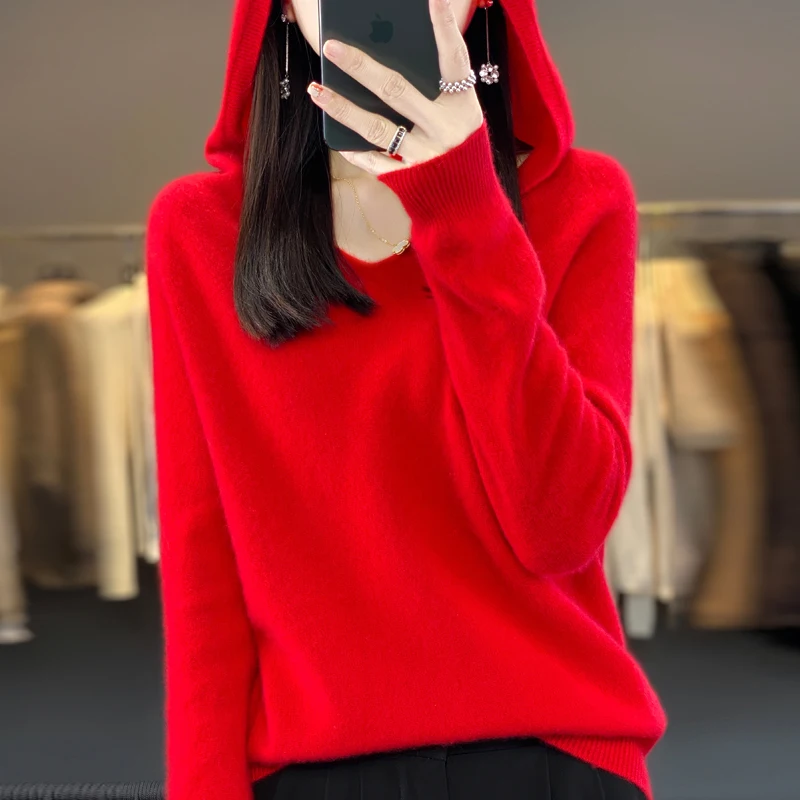 Новый женский свитер из 100% мериносовой шерсти - Фотография_4