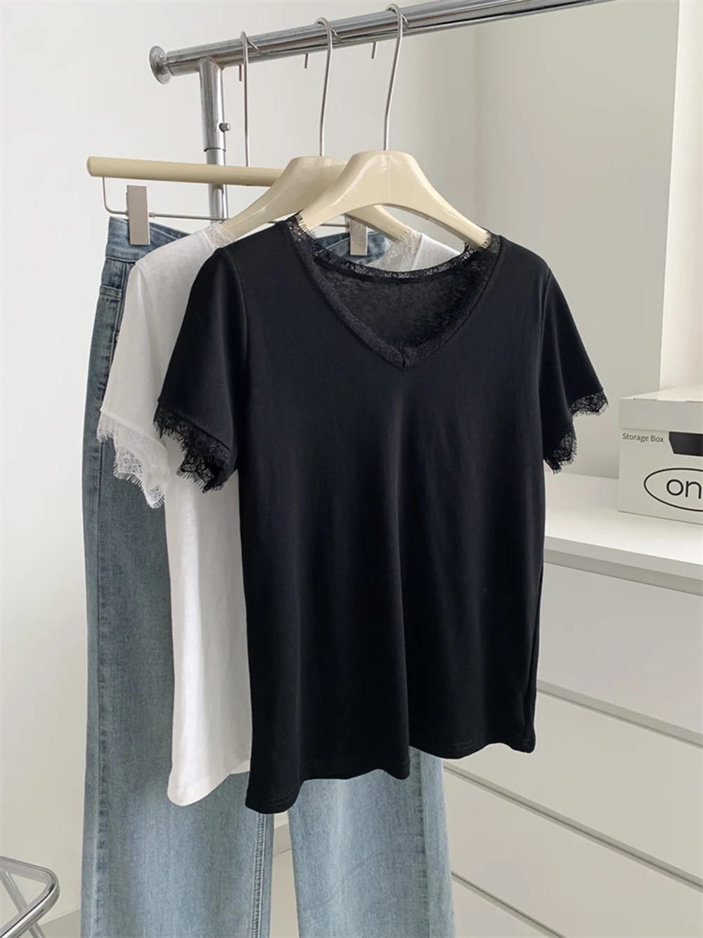 Женская однотонная модная простая базовая футболка - Фотография_4