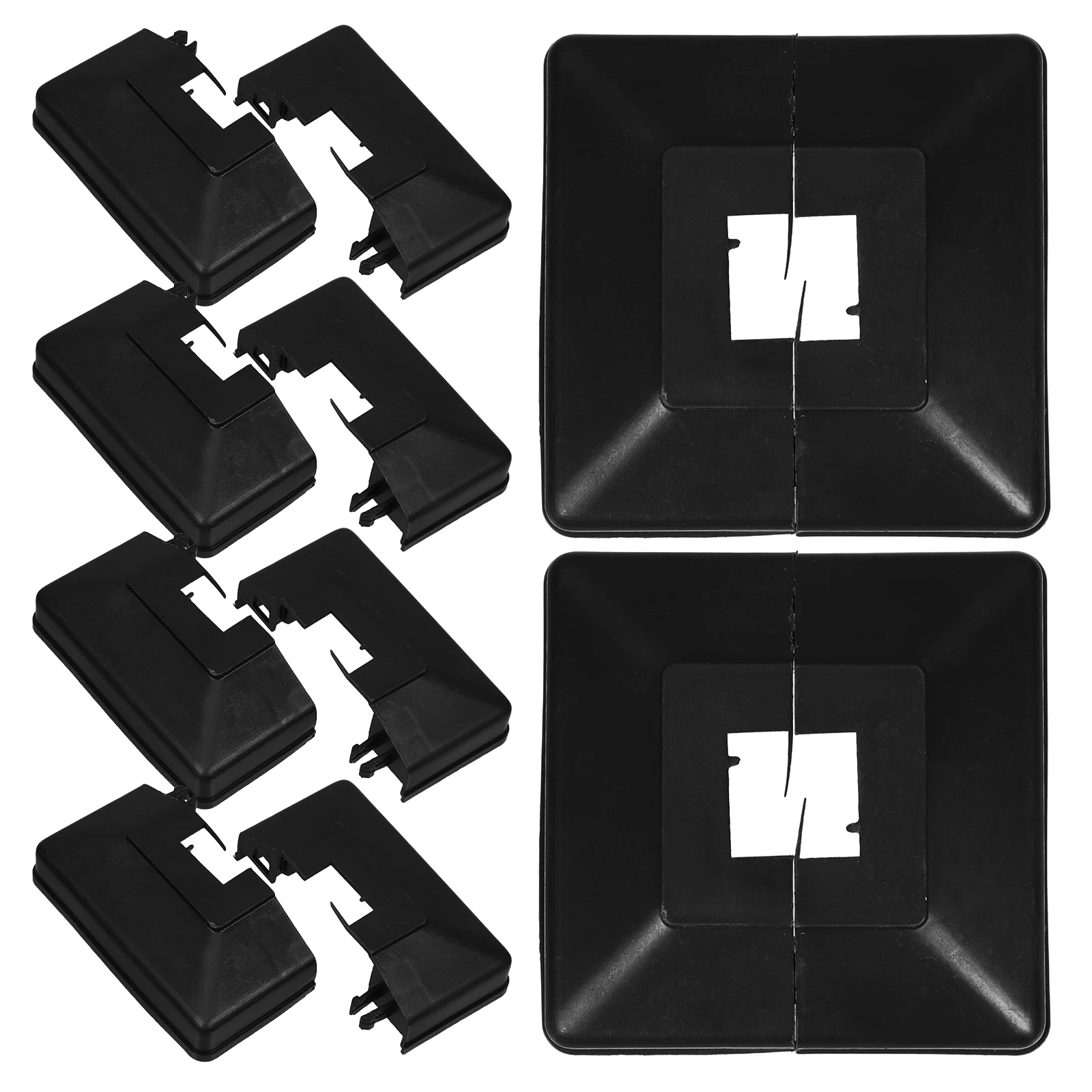 Черная пластиковая разделенная опорная крышка стойки - Фотография_3