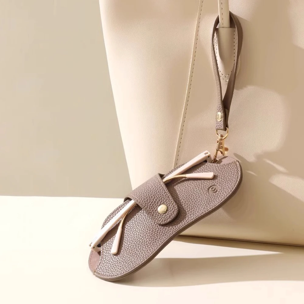 Мягкая сумка для очков из искусственной кожи с узором личи - Фотография_3