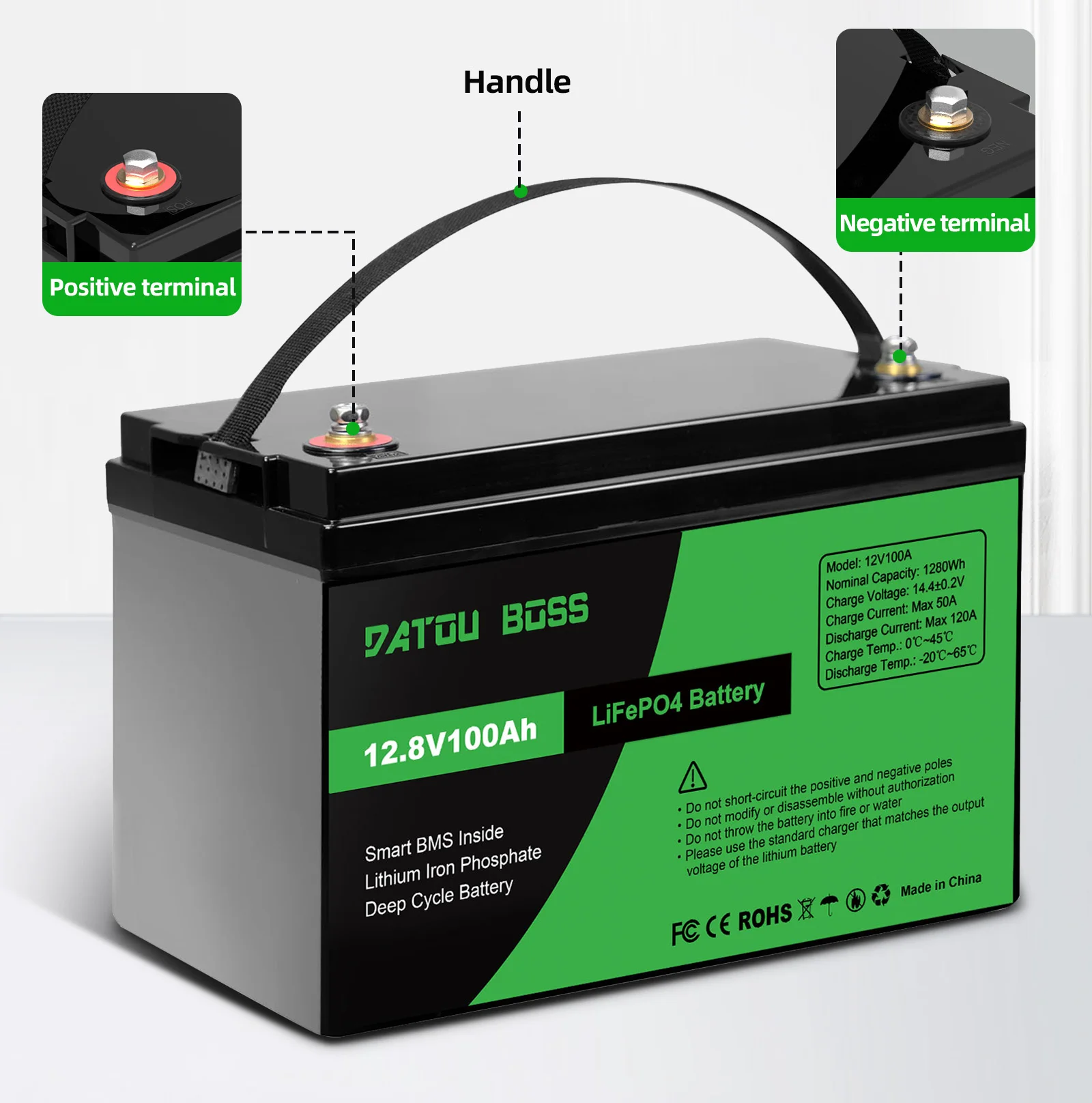 Datouboss 100ah lifepo4 аккумулятор - Фотография_4
