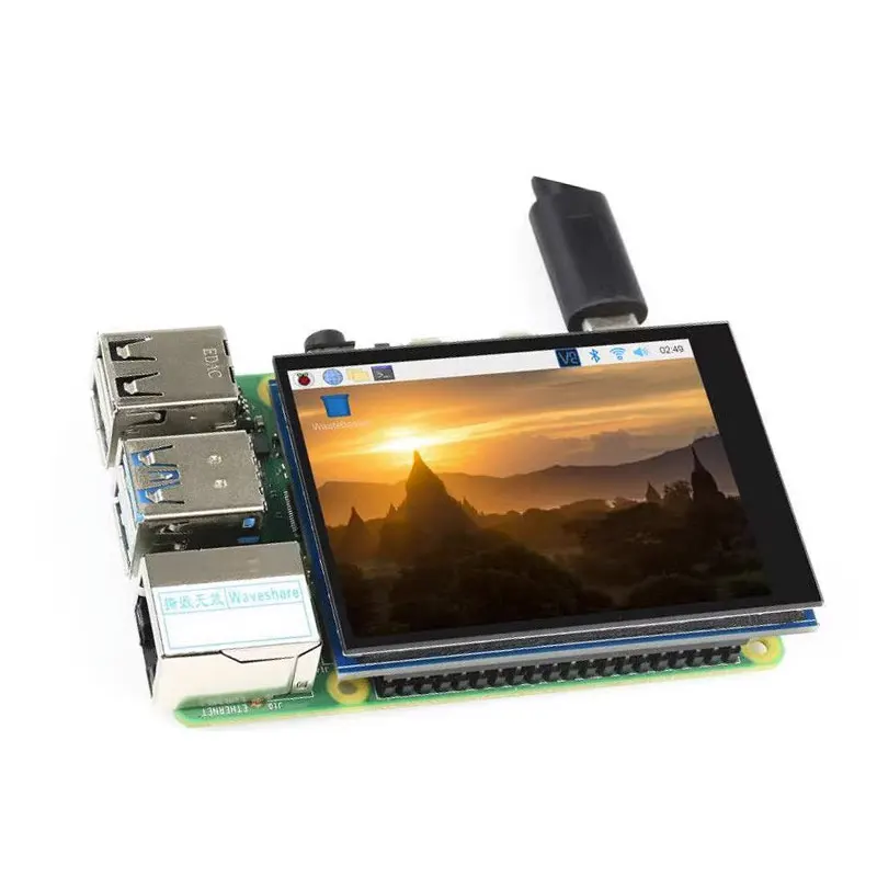 2,8 дюймовый емкостный сенсорный дисплей raspberry pi dpi 480x64 0