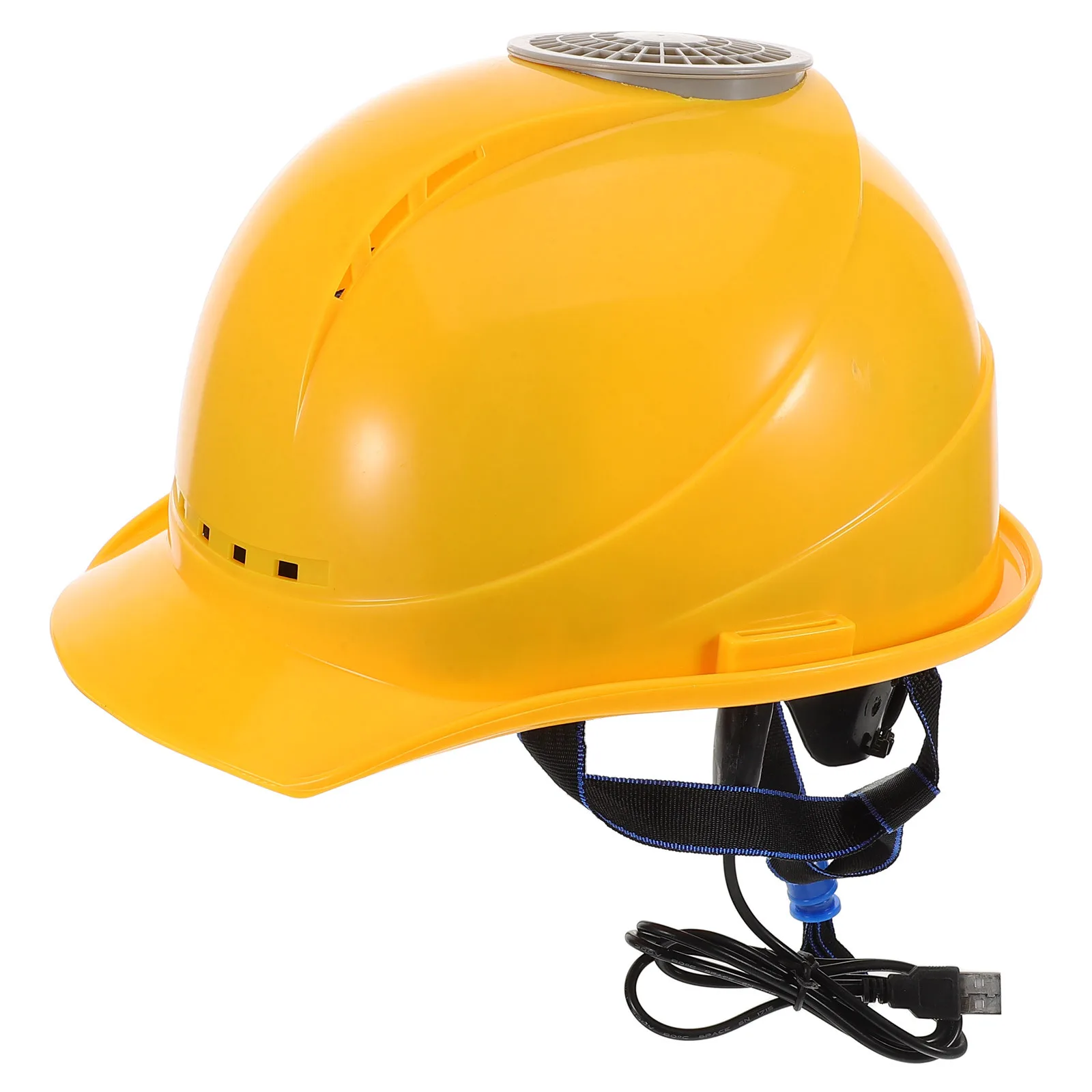 Usb-зарядка вентилятор шляпа желтый - Фотография_3