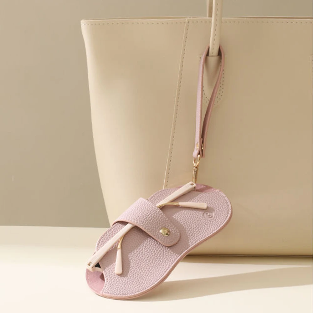 Мягкая сумка для очков из искусственной кожи с узором личи - Фотография_5