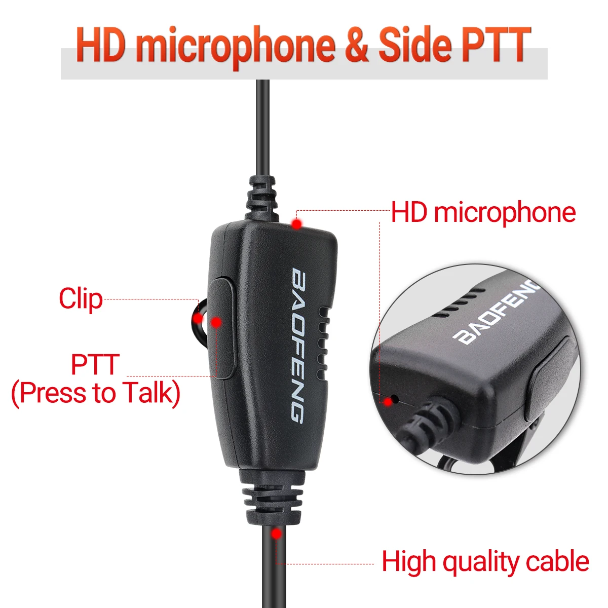 Baofeng 2 pin walkie talkie гарнитура - Фотография_4
