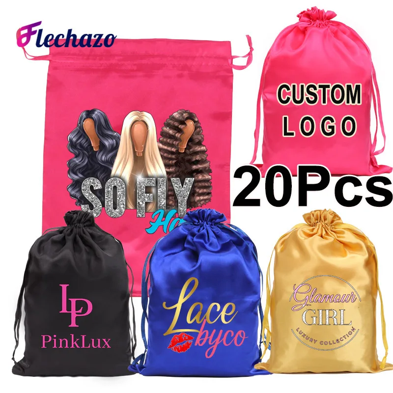 Мягкая атласная сумка для хранения париков