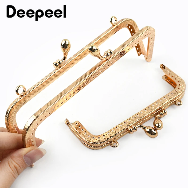 8,5-20 см металлическая золотая тисненая сумка с ручкой - Фотография_4