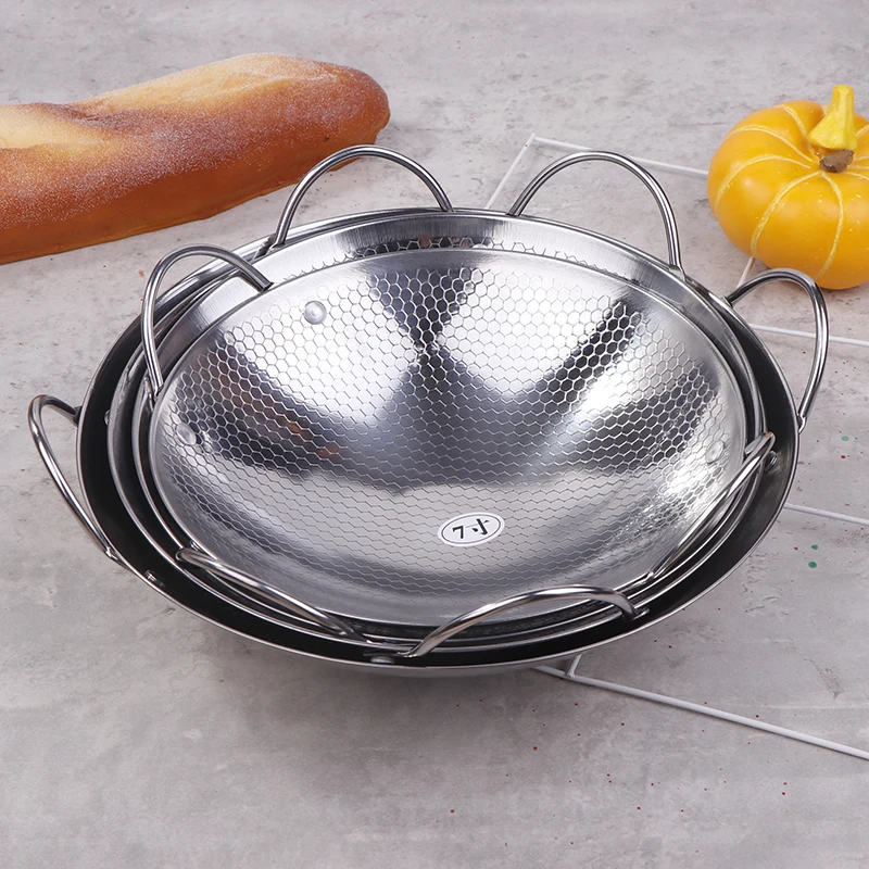 Сковорода из нержавеющей стали с антипригарным покрытием и ручкой - Фотография_3