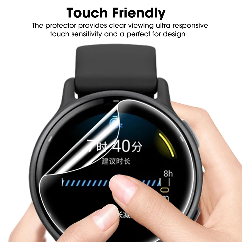 Мягкая прозрачная защитная пленка для спортивных часов garmin vivoactive 5 - Фотография_4