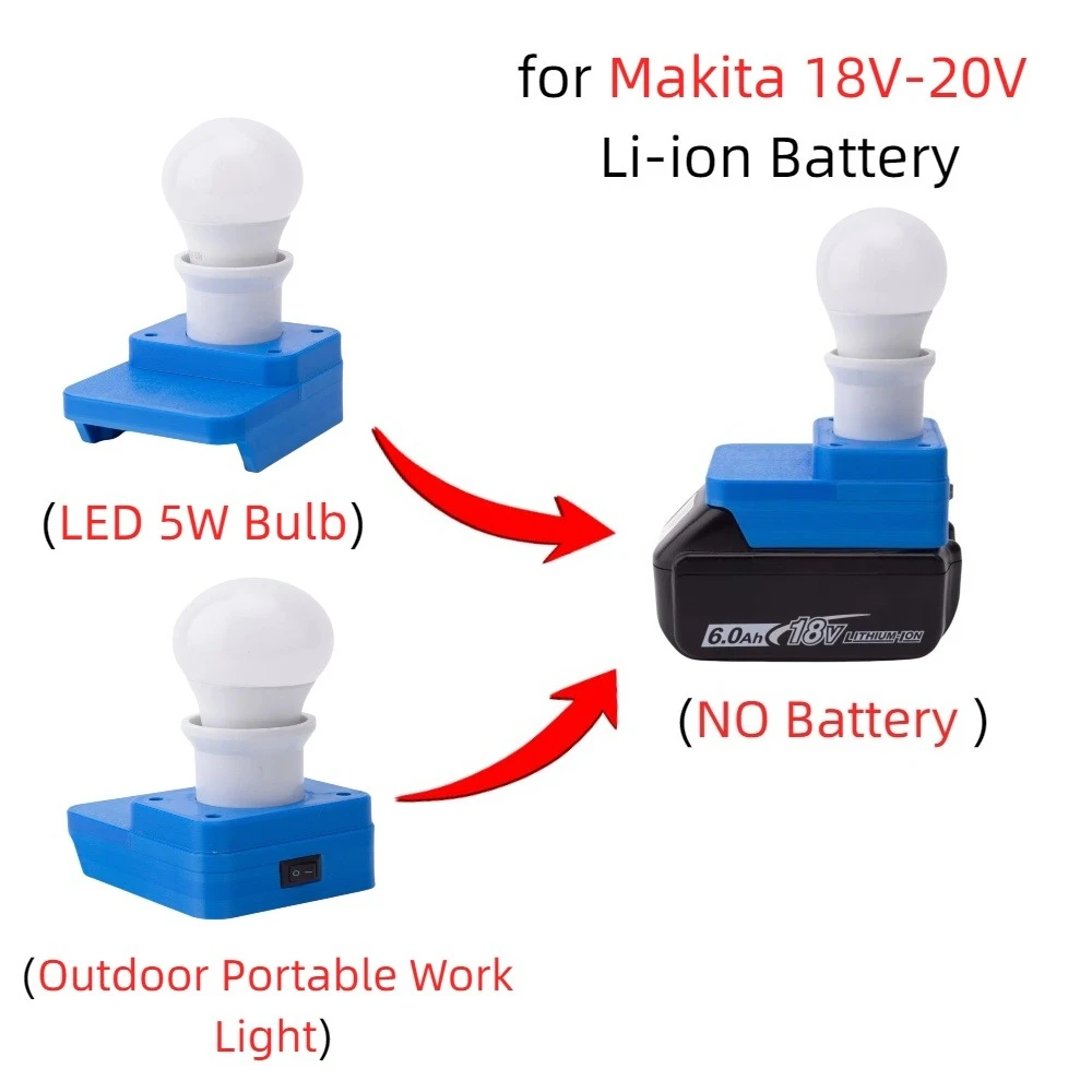 Светодиодная лампа 5 вт для литий-ионного аккумулятора makita 18–20 в