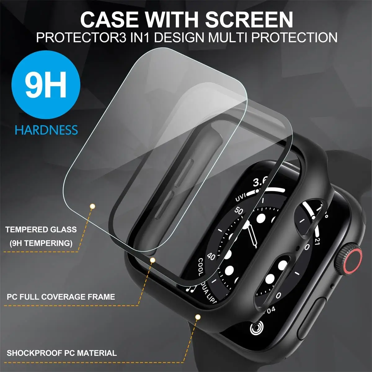 Стекло + чехол для apple watch 44 мм - Фотография_2