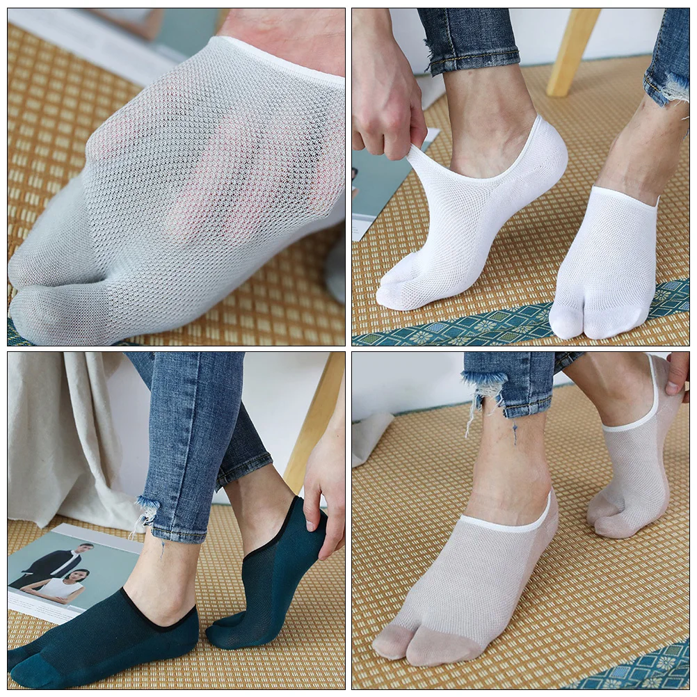 5 пар невидимых летних сетчатых носков в японском стиле - Фотография_4
