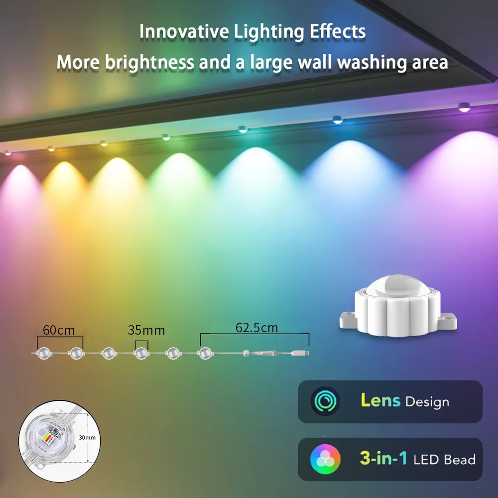 Rgb 30 м карнизные фонари - Фотография_6
