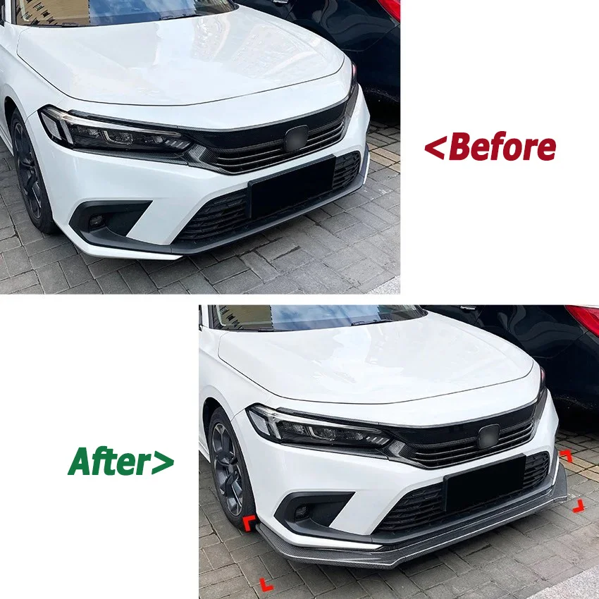 Передний бампер автомобиля для honda civic 11th 2021 + диффузор - Фотография_2