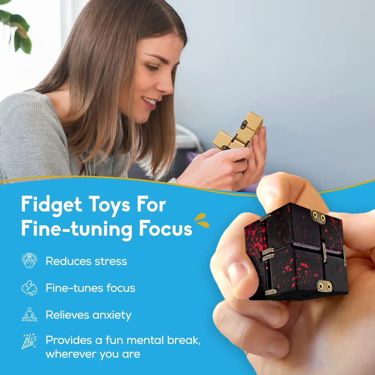 Infinity cube metal fidget toys - Фотография_4