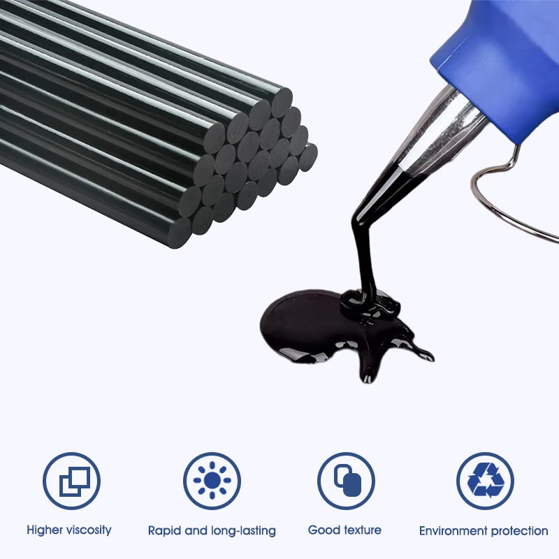 Черный термоплавкий клей для ремонта вмятин автомобиля - Фотография_5