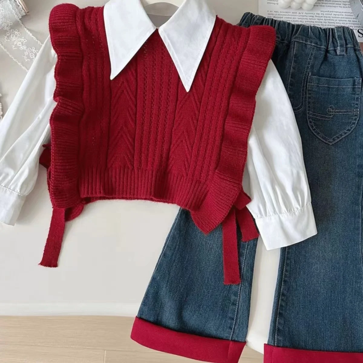 Осень 2022, новый корейский свитер для девочек - Фотография_3
