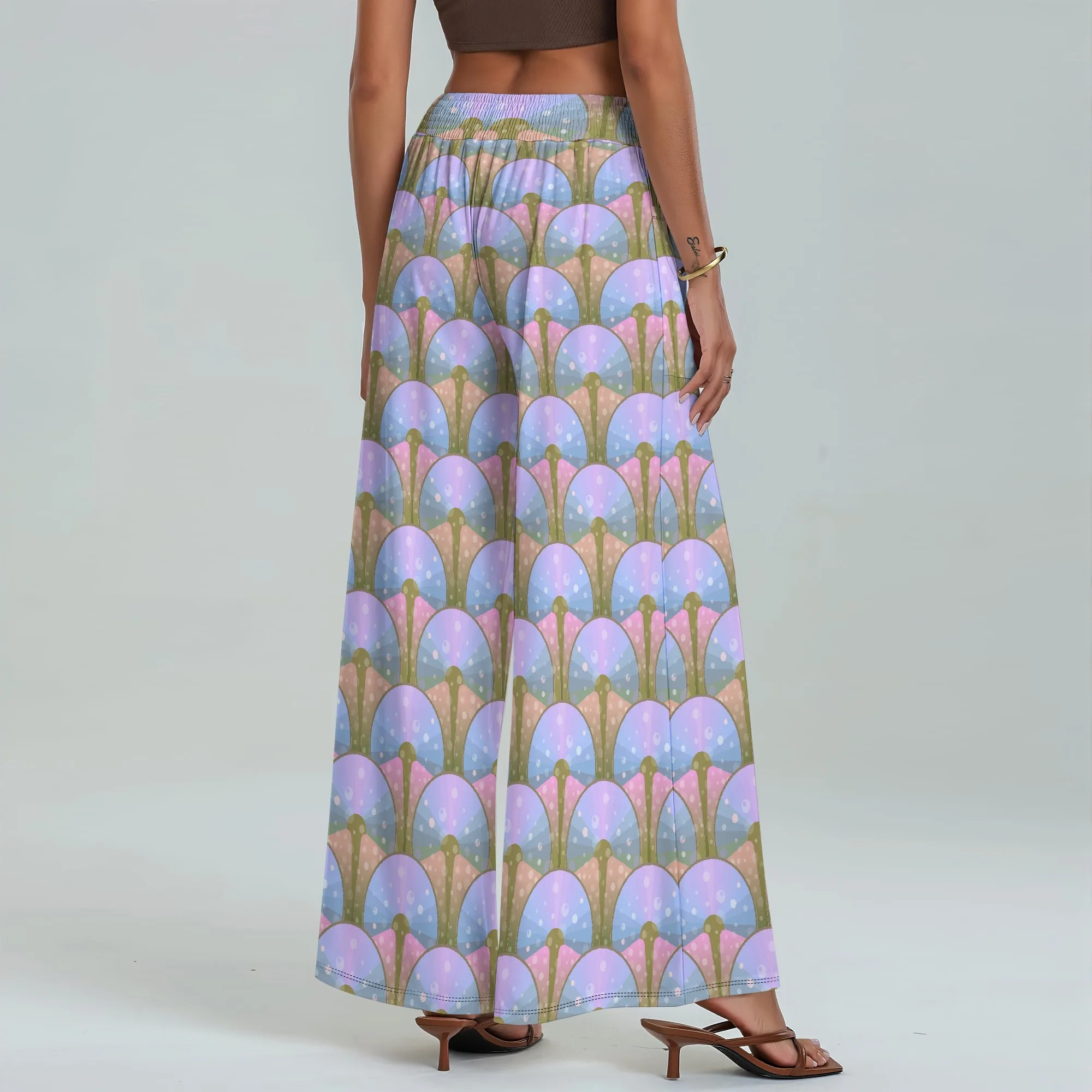 Женские широкие брюки с карманами - Фотография_4