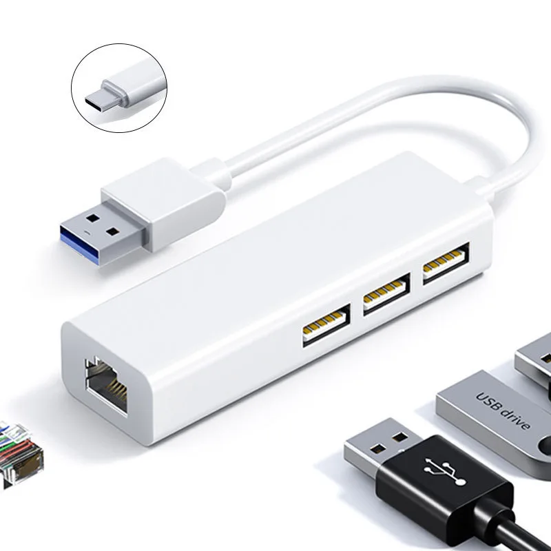 Сетевая карта usb c 100 мбит/с usb-адаптер ethernet lan 3 usb 2