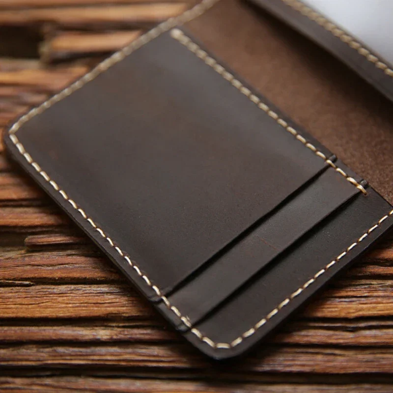 Кожаные чехлы для карт crazy horse в стиле ретро - Фотография_6