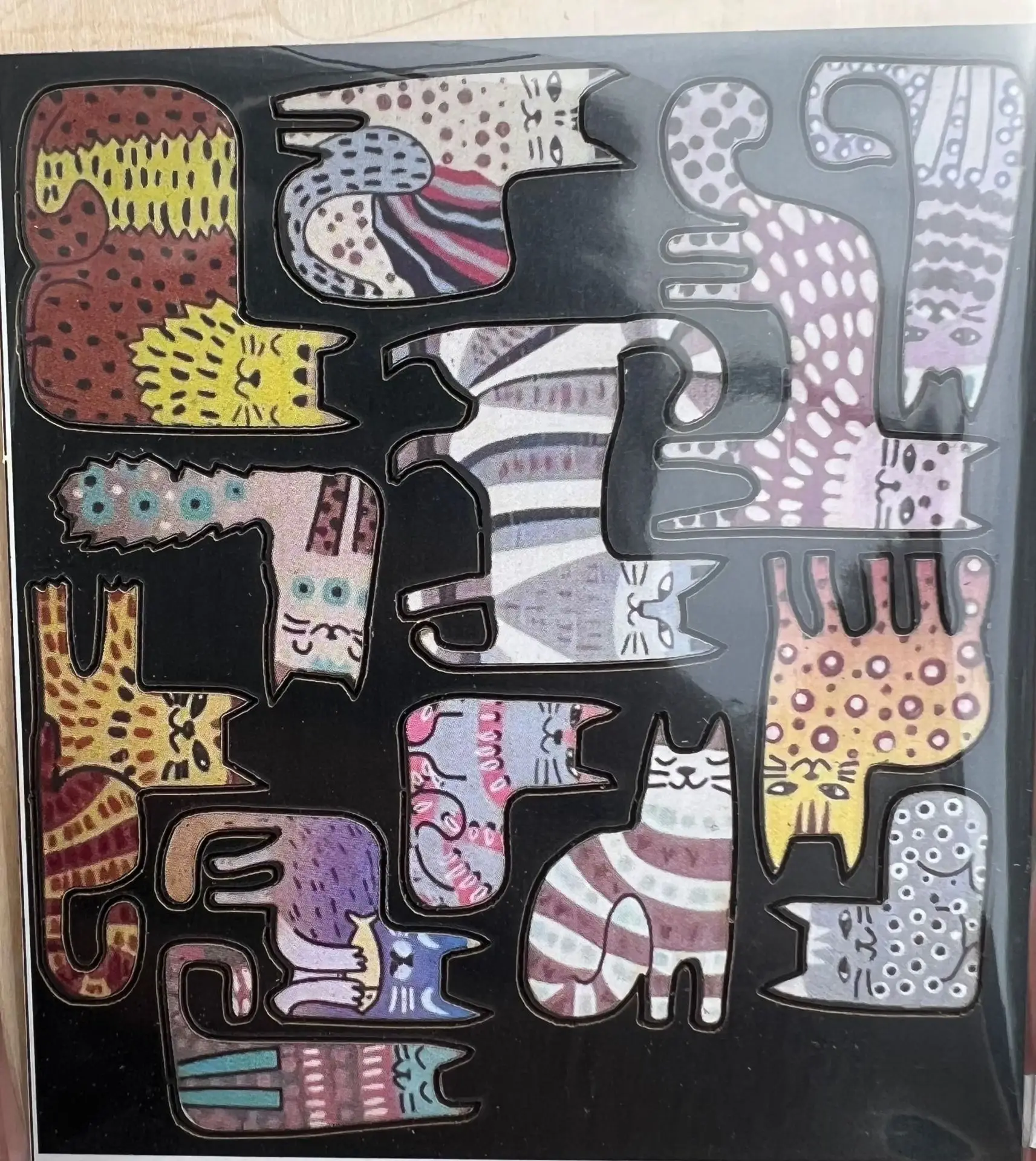 13, нерегулярные деревянные пазлы с кошками - Фотография_3