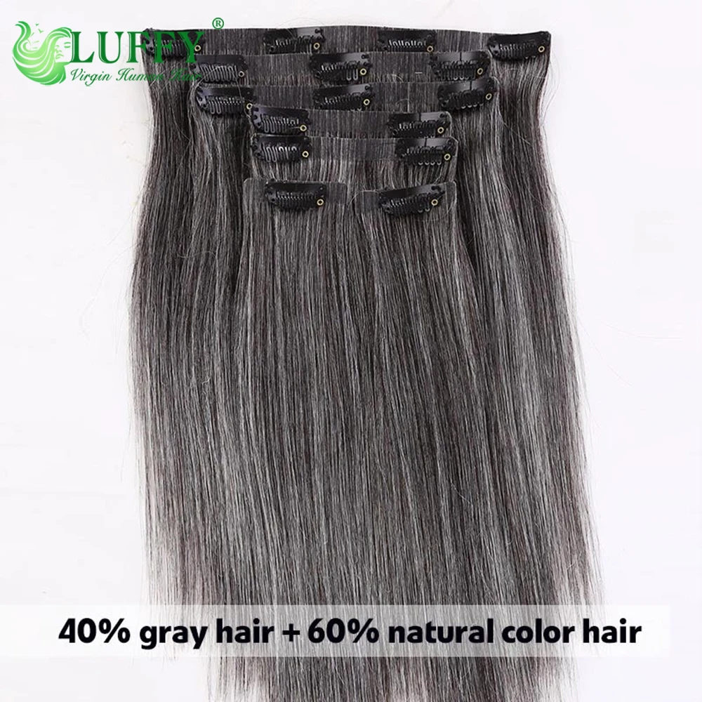 Salt pepper seamless pu clip in - Фотография_3