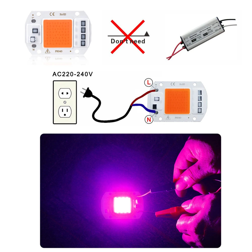 Led cob-чип, светодиодный чип полного спектра для выращивания растений - Фотография_5