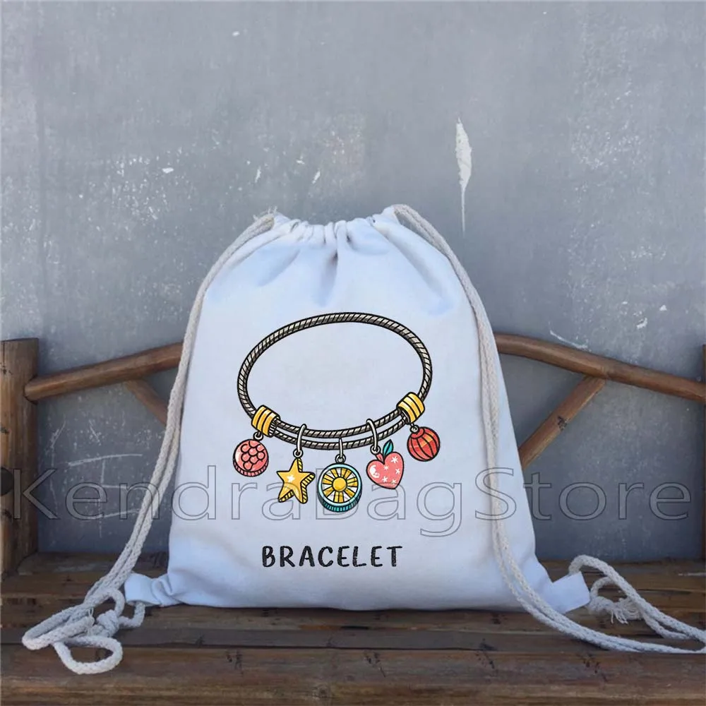 Colorful cute bracelet print canvas