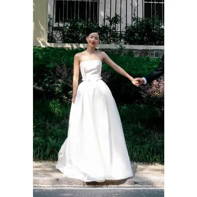 Элегантное свадебное платье трапециевидной формы - Фотография_4