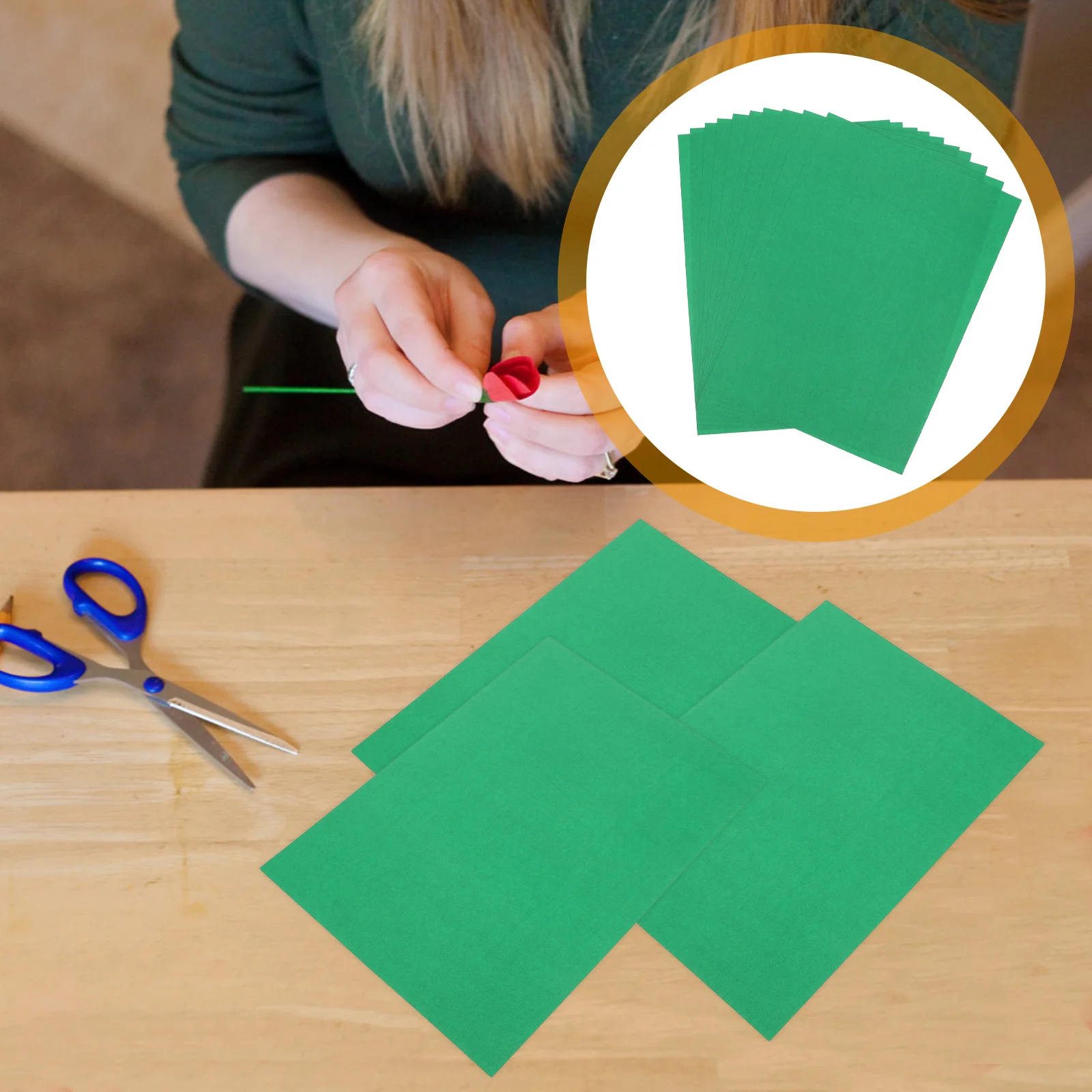 Зеленый картон, размер а4