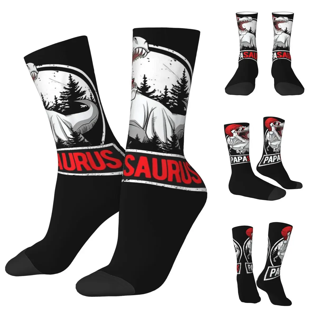 Носки papasaurus с принтом для мужчин и женщин