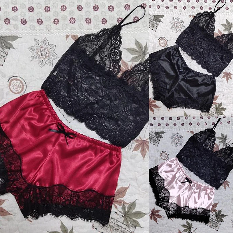 2pcs womens lace sleepwear lingerie - Фотография_3