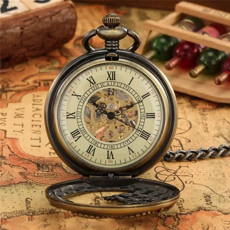 Часы в стиле стимпанк с выдолбленным драконом - Фотография_2