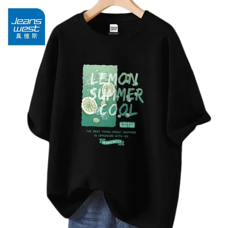 Женская футболка из чистого хлопка с буквенным принтом