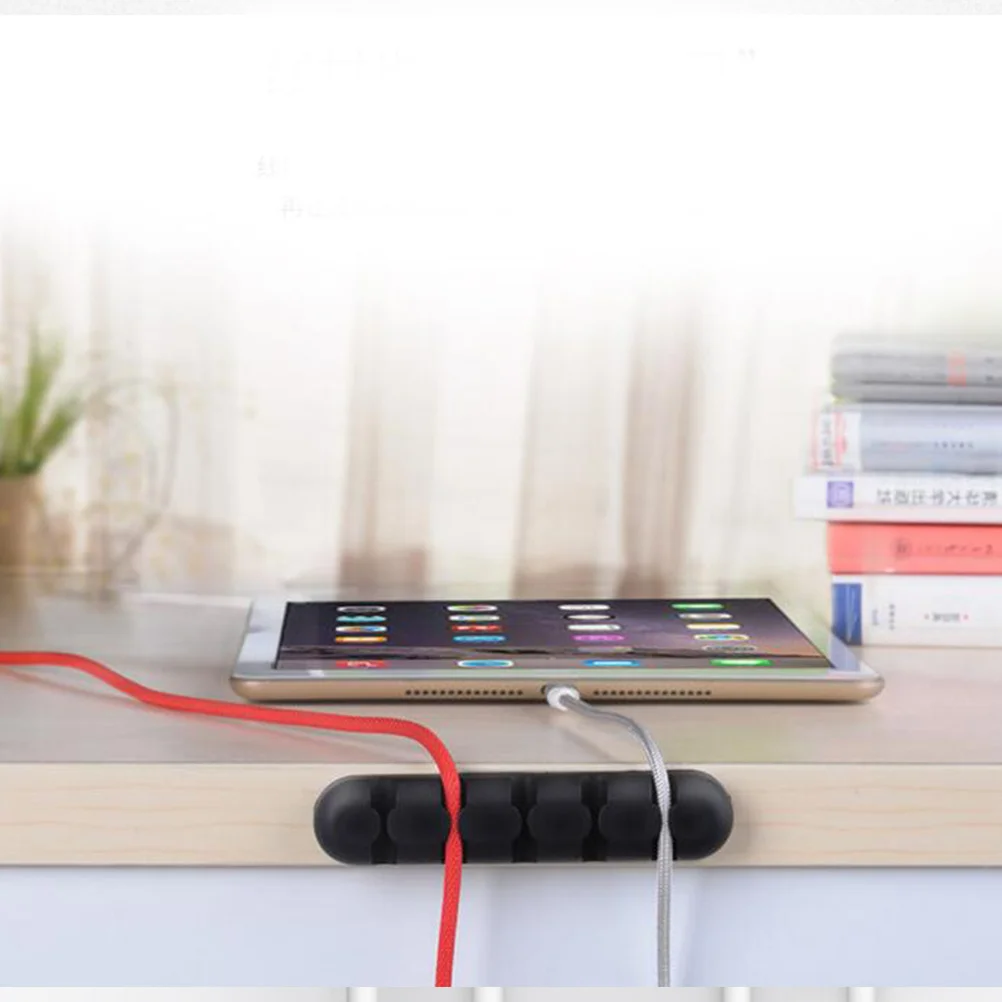 Черное силиконовое устройство для намотки кабеля для usb-шнура - Фотография_3