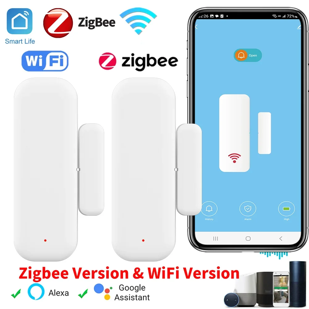Tuya zigbee wi-fi дверной датчик