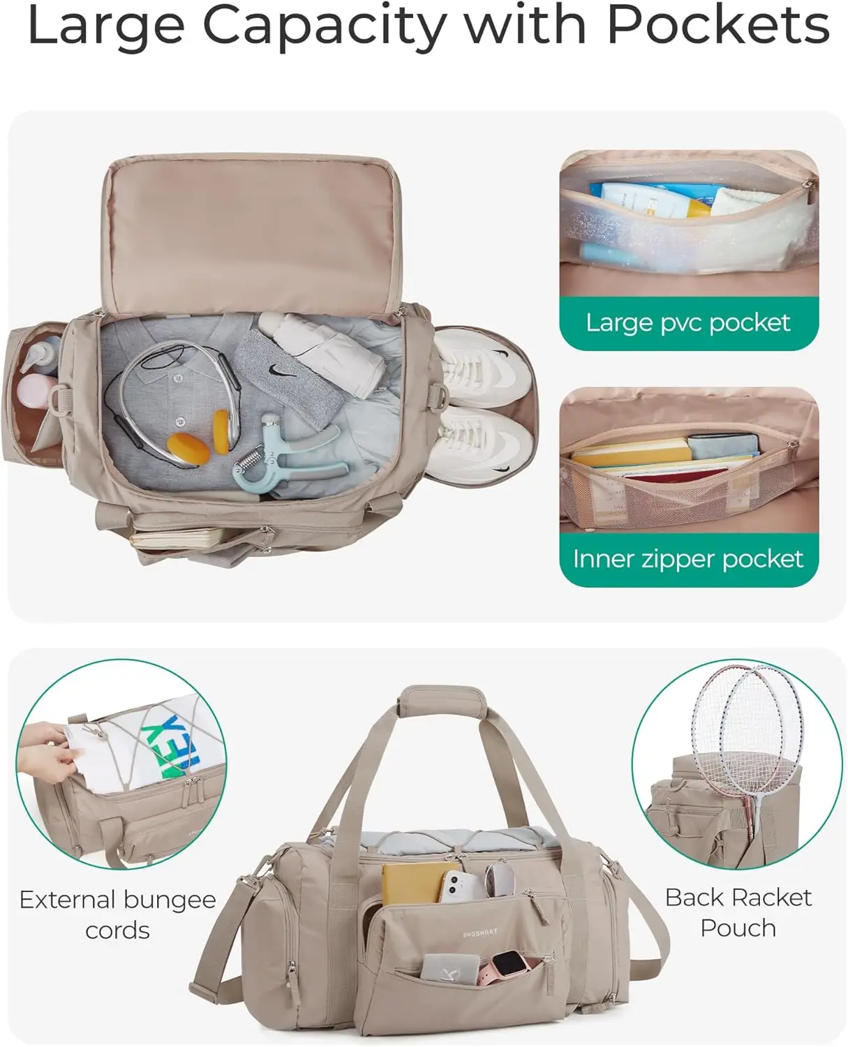 Bagsmart 4 в 1 спортивная сумка - Фотография_5