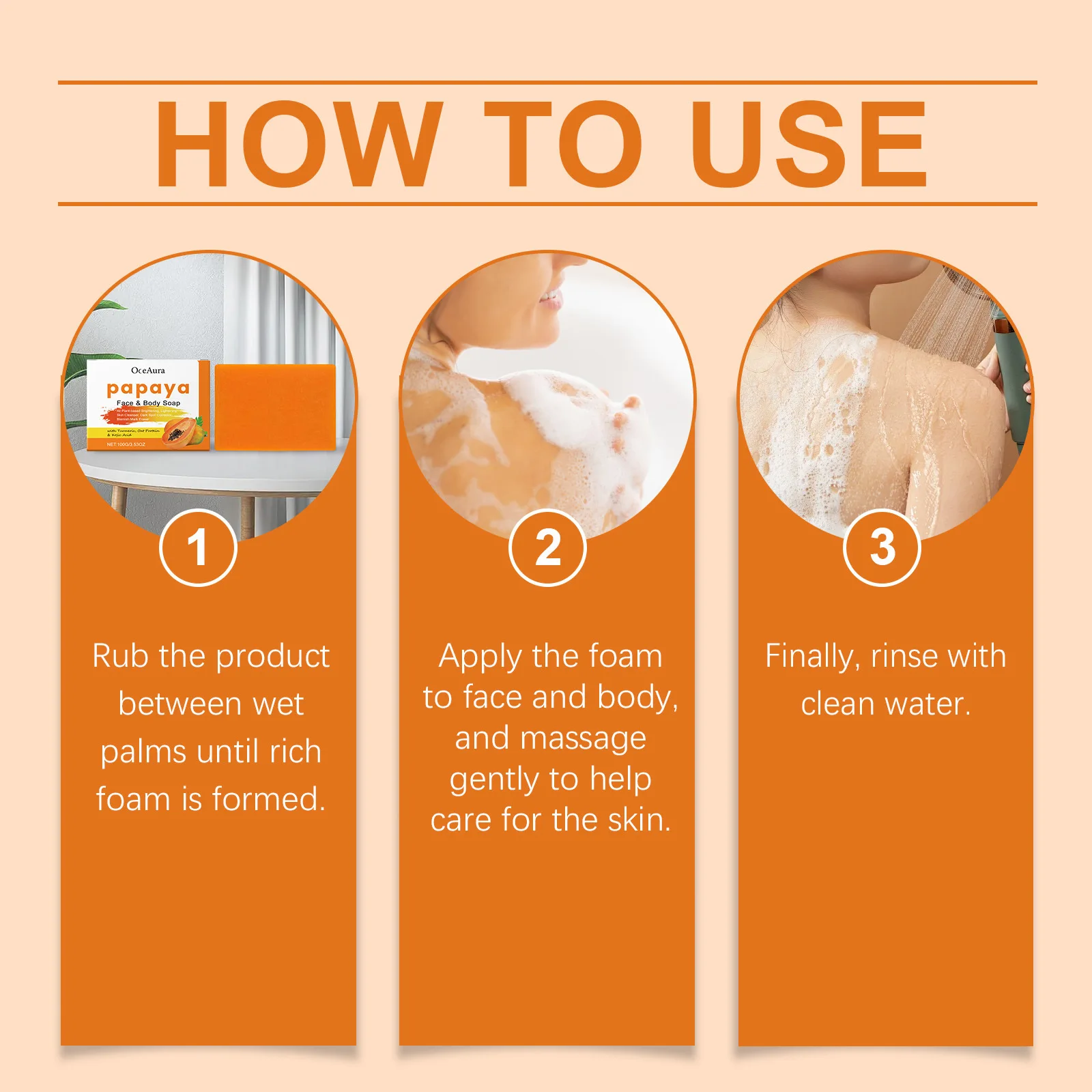 Oceaura papaya питательное мыло - Фотография_6