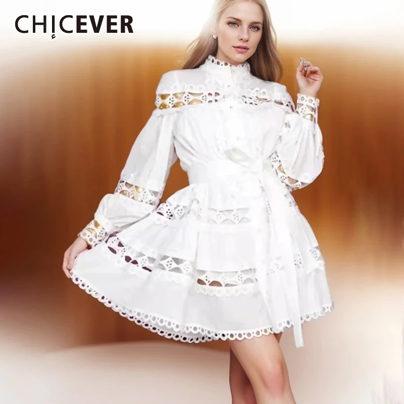 Chicever, однотонные мини-платья для женщин