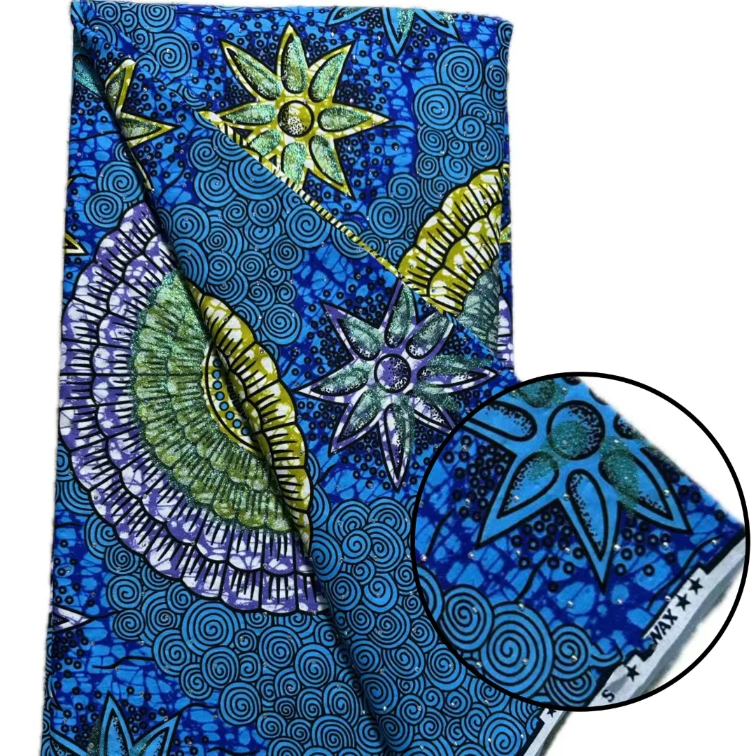 Хлопковая африканская золотая с каменным воском - Фотография_3