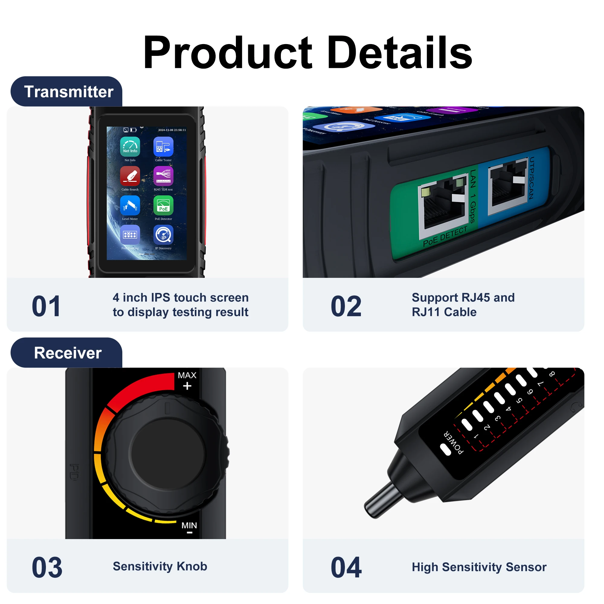 Wanglu тестер сетевого кабеля тестер - Фотография_2