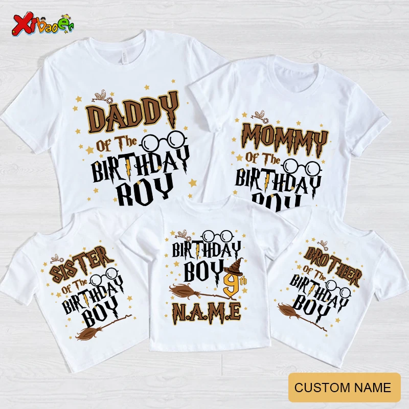 Рубашка для мальчика на день рождения волшебная метла