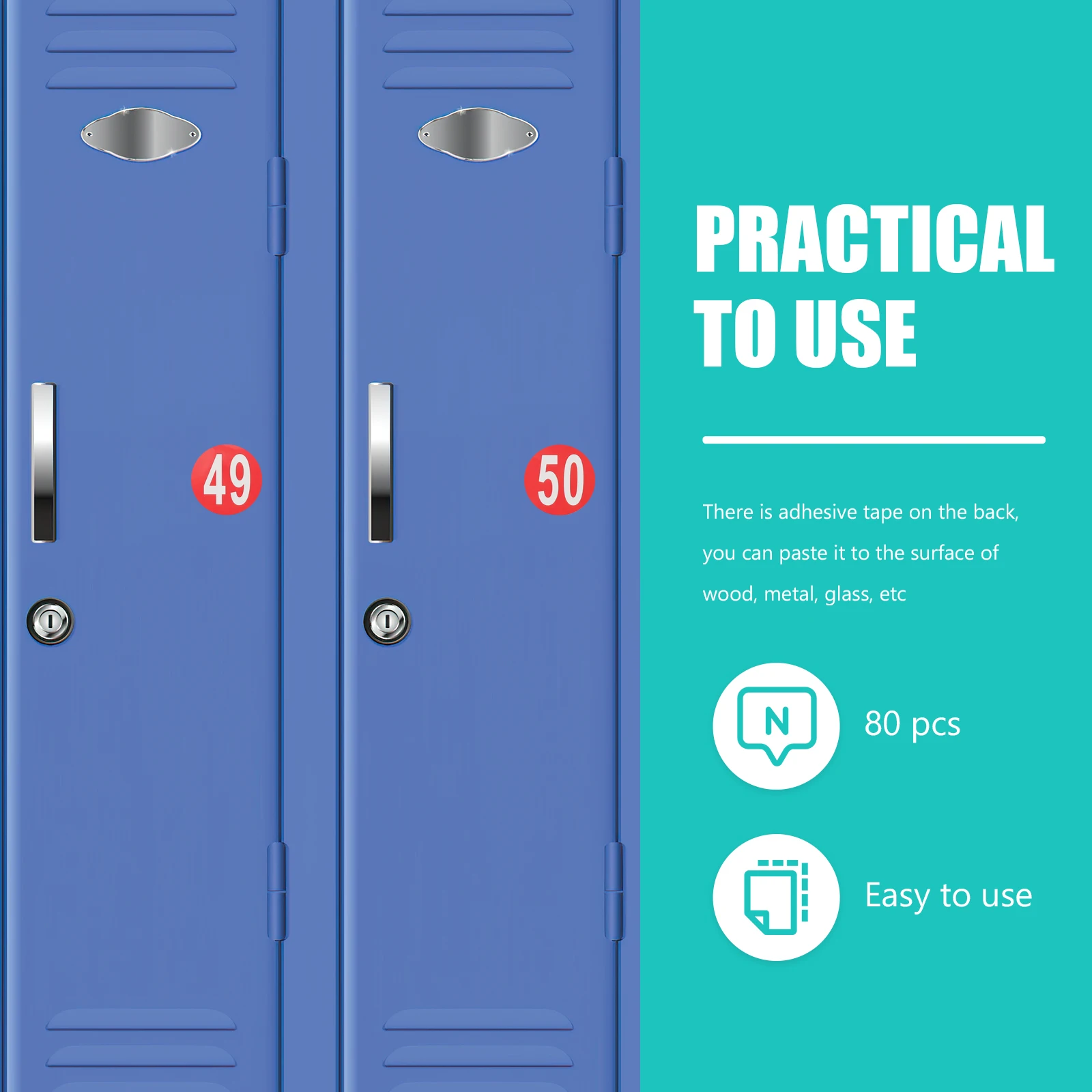 4 листа наклейки с номерами 1-80 - Фотография_5